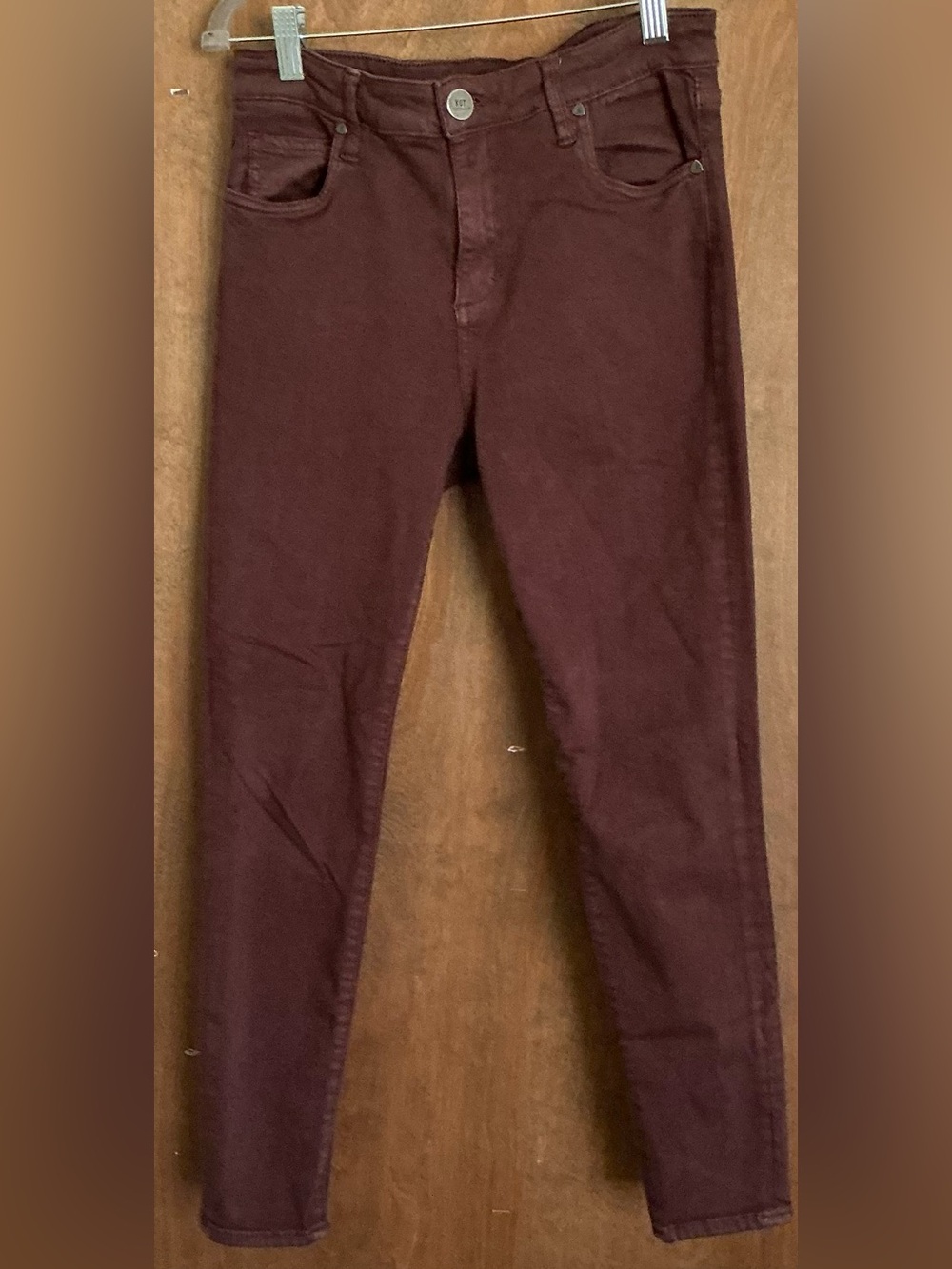 KUT from the Kloth Skinny Jeans 6P Burgundy Corduroy Button Zip 5-Pocket Women